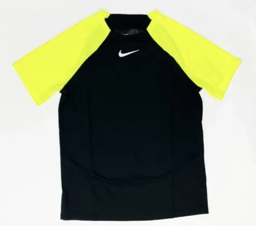 Nike Academy Pro Short Sleeve Football Top Men's Large Black Neon