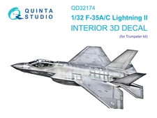 Quinta Studio F-35 A/C Lightning II Indoor 3D Decal for Trumpeter QD32174-1/32