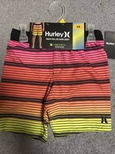 Hurley Boys Pull-On Swimsuit Short - 4-Way Stretch Poly - Multicolor - Size 5/6