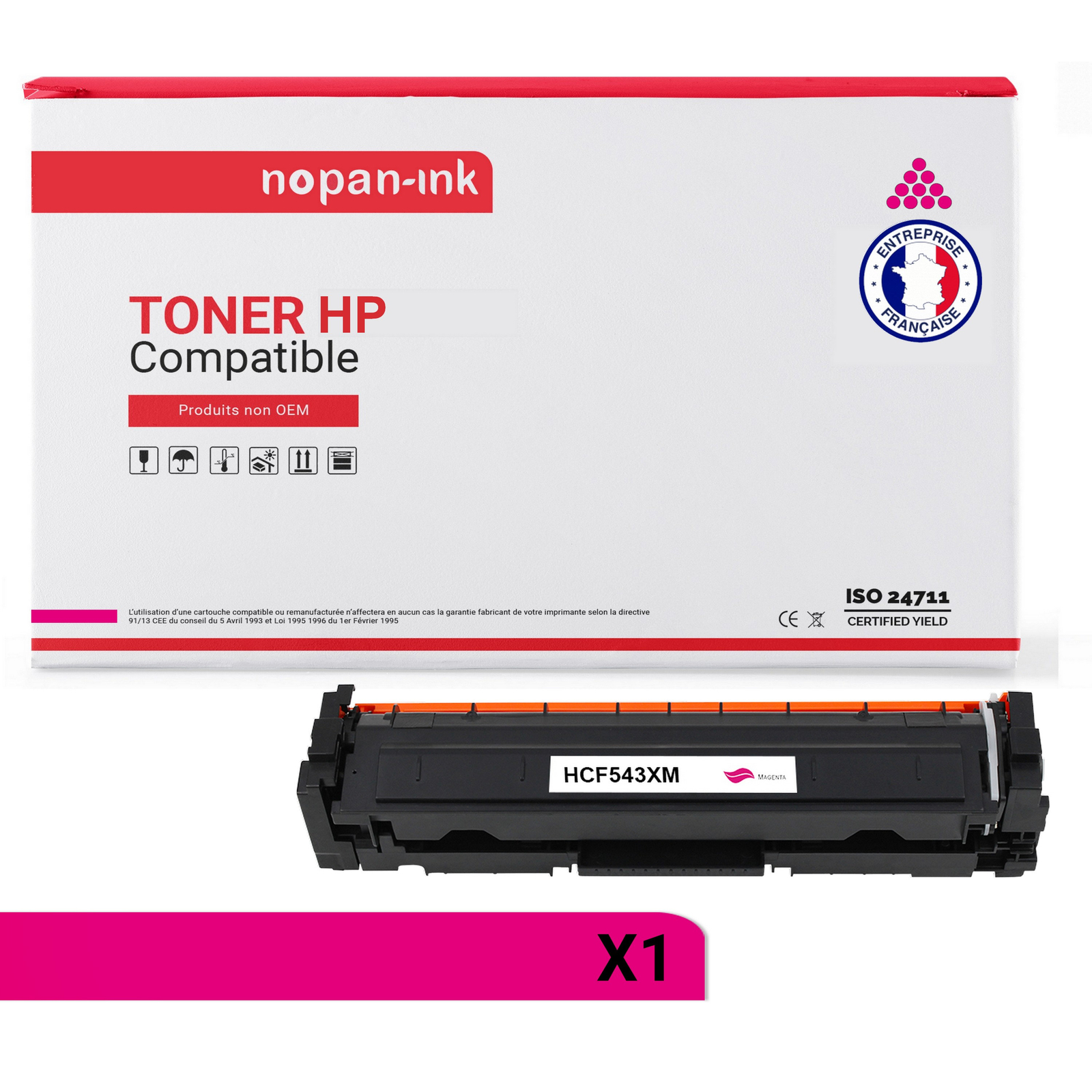 Toner CF543X magenta compatible HP LaserJet couleur 203X