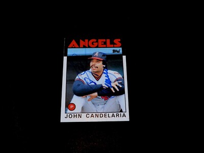 John Candelaria Autographed 1986 Topps Baseball Card #140 CA Angels Vintage Auto