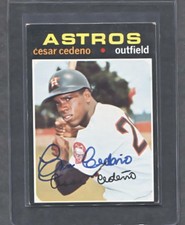 1971 Topps #237 Cesar Cedeno Signed Rookie Card (Astros)
