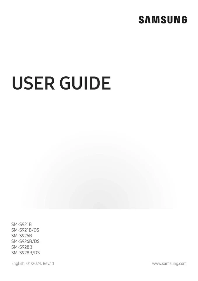 SAMSUNG GALAXY S24 ULTRA SM-S921B 926 928 PRINTED MANUAL USER GUIDE 206 PAGES - Image 1 of 1
