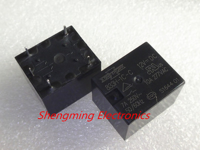 10PCS 5pins 12V Relay 833H-1C-C 12VDC 10A 277VAC Power Relay
