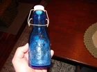 Vintage Grandma Wheaton's Whole Milk Blue Glass Bottle Made in Italy Nice Bottle