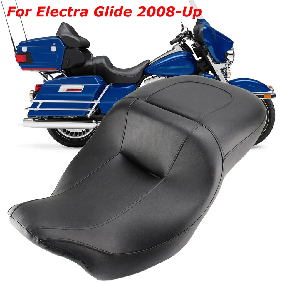 Two-Up Rider Driver & Passenger Seat For Harley Touring Ultra Limited CVO 08-Up - Image 2 of 4