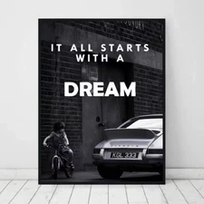 Porsche Dream Luxury Sports Car Poster Print | Wall Art | Car Picture