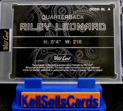 ebay5万円! L.ロベルト ルーキーカード SAPPHIRE EDITION 2025 Wild Card QB1 Riley Leonard True ONE of One Auto Unique