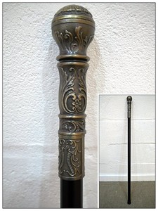 walking stick cane antique gentleman classic handle silver round head finish sticks heads mens elegant canes gift gentlemen