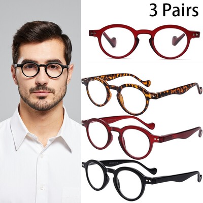 Unisex Mens Womens Round Reading Glasses Readers +1.0 1.5 2.0 2.5 3.0 3.5 4.0 - Foto 4