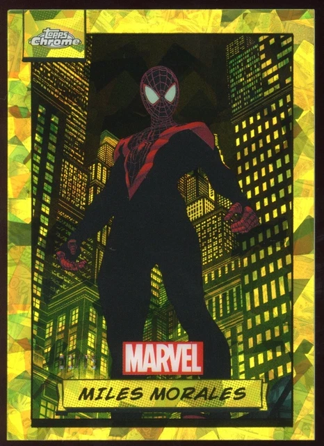 2024 Topps Chrome Marvel Sapphire Miles Morales #81 Refractor Yellow /75