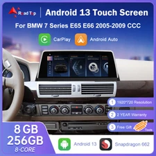 Android 13 Wifi Carplay Multimedia Touch Screen For BMW 7 Series E65 E66 2004-09