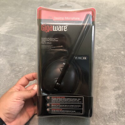 Gigaware Microphone USB Desktop Stand Noise Canceling Adjustable Neck Mute  Butto