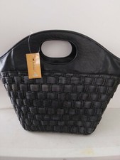 Straw Studios Nwt Black Summer Tote Handbag
