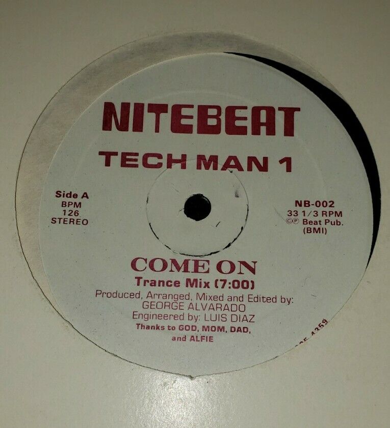 Tech Man 1 – Come On Nitebeat – NB-002 Vinyl, 12", 33 RPM 1991 Electronic House