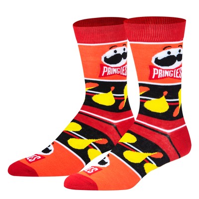 Crazy Socks, Pringles Chips, Funny Potato Chips Snack Food, Men's Crew Socks