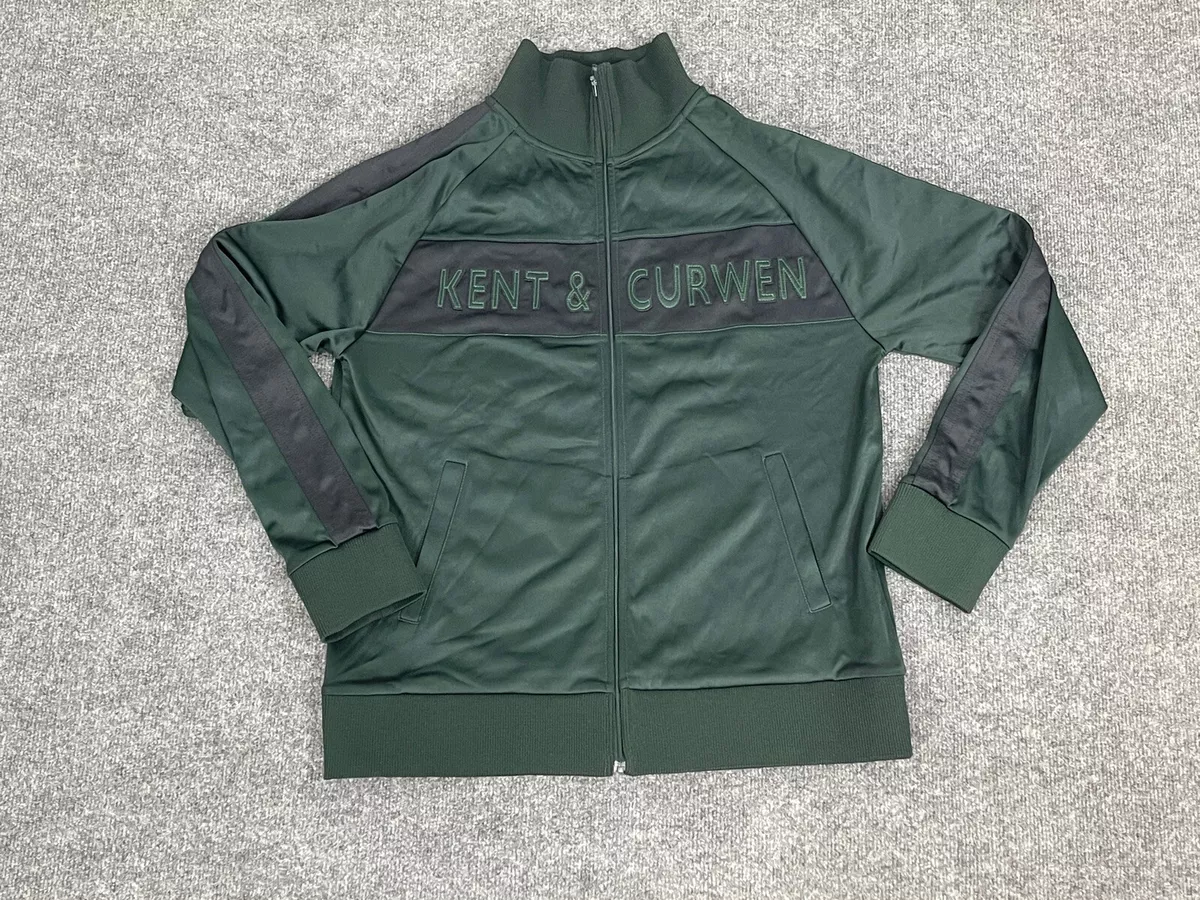 Kent Curwen Sweater Mens Large Sweatshirt Full Zip Green Pullover N298