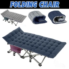 NAIZEA Folding Camping Cot Heavy Duty Cots Portable Sleep Bed w/Mat & Carry Bag