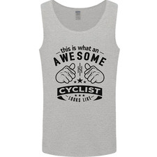 Awesome Cyclist Looks Like This Cycling Mens Vest Tank Top