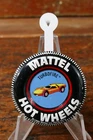 Vintage 1969 Mattel Hot Wheels Redline Turbofire Metal Tab Pin Button Badge