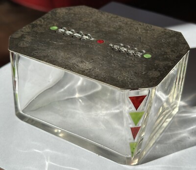 WMF Art Deco Silver And Glass Box