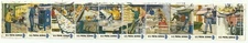 USA Stamps: 1973 Postal Employee Set SC 1498a Strip of 10. Used, Faults