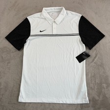 Nike Dry Franchise Performance Golf Polo Shirt Men Small White Black SS NWT
