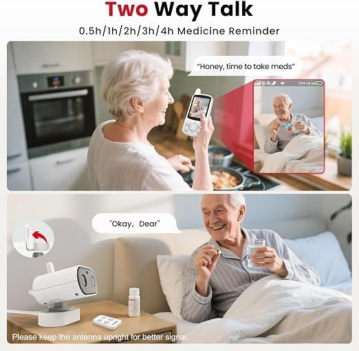 2-Way Talk Baby Monitors for Elderly with Call Button Room Monitors for Elderly  — image 4