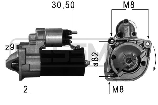 Messmer Starter 1.7 KW FüR Fiat Ducato Kasten 130 Multijet 2.3 D 120 150 110-image