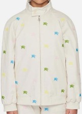 Burberry Kid's Ivory Equestrian Knight Cotton Harrington Jacket Size 3