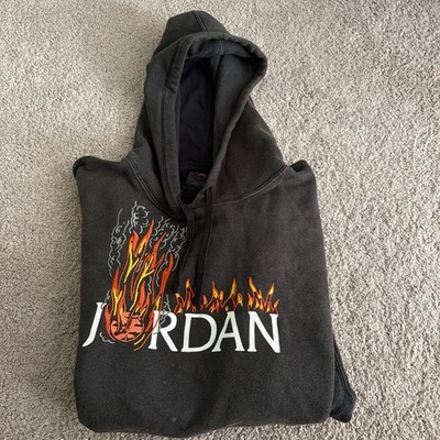 Jordan X Travis Scott Cactus Jack MJ Hoodie Size Large 21.5x26