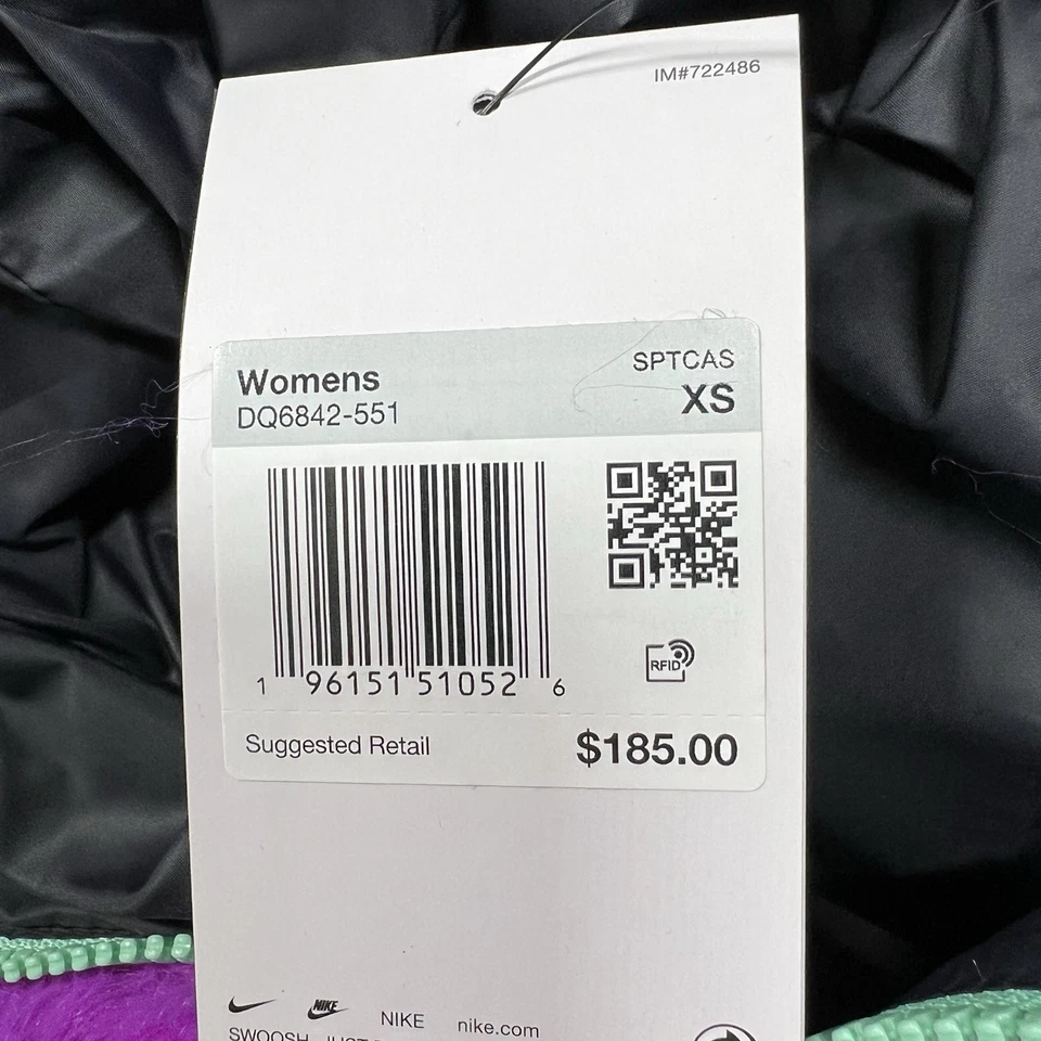 $185 Nike Sportswear Chaqueta de piel sintética estampada de felpa púrpura para mujer XS DQ6842-551 Foto 2 de 4