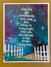 4 Stampin Up Card Kit God Cares Prayer Love Understanding Night Sky Embossed