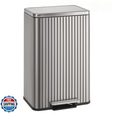 SONGMICS Trash Can, 13 Gallon 50 L Garbage Can for Kitchen, wit