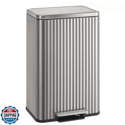 SONGMICS Trash Can, 13 Gallon (50 L) Garbage Can for Kitchen, wit