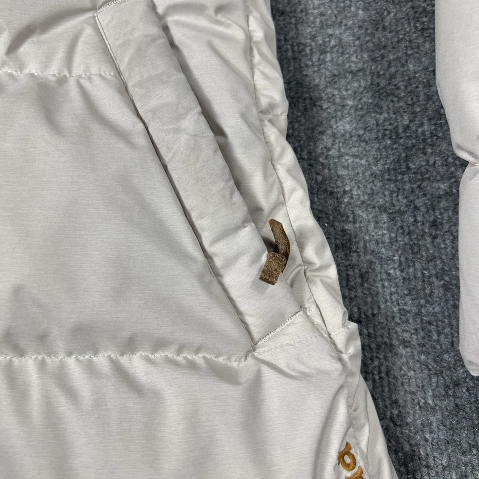 Chaqueta acolchada aislante prAna Down Puffer para mujer mediana blanca con capucha Foto 3 de 4