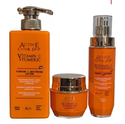Active Caviar Drip Vitamin C & Turmeric Lotion Set 444ml