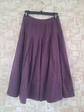 Vintage Pleated Skirt Size S Plum A Line Cotton Cottagecore 24 Inch Waist 26 28