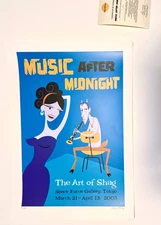 SHAG SERIGRAPH Josh Agle 2003 'Music After Midnight' w. COA 20"x29" Eames DCM