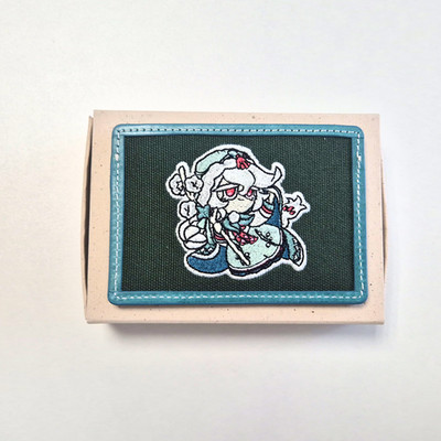Cookie Run Cookie Handmade Leather Embroidered Card Wallet Shadow Milk