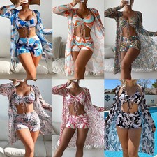 Damen Bademode Bikini Tankini Set Sommer Gepolstert Badeanzug Schwimmanzug DE