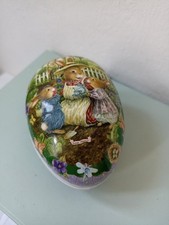 Susan Wheeler Nestler Germany Pappmaché Ei Osterhase Süßigkeiten Behälter