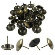 50 PCS Bronze Upholstery Tacks Antique Round Metal Thumb Pins 1 Inch 25mm