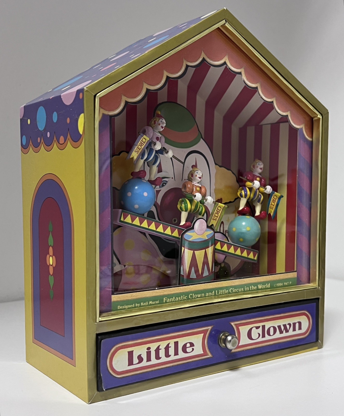 1994 Koji Murai Fantastic Little Clown - Circus SANKYO Animated Music Box Works