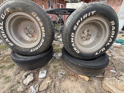 Vintage 15x10 Deep Dish Turbine Wheels Rims 5x4.75 Chevy Ford Pair