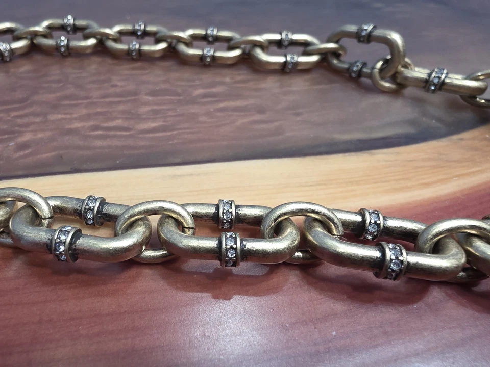 Chloe & Isabel Endless Pave Link Gold Tone Necklace Choker Discontinued - Image 4 of 4