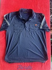 McDonalds Apparel Collection Employees Blue Dbl. Pocket Uni. Polo Shirt Sz L-R