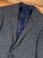 SuitSupply Sienna Cloudy Gray Melange 100 Wool Flannel Tweed Sport Coat 34R 34S