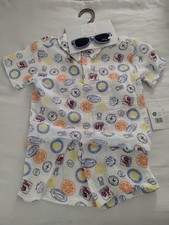 Dolce Vita by Chickpea 3 Pieces Set Short Shirt Sunglasses Size 4T Boy