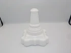 Vintage White Milk Glass Electric Lamp Base Art Deco (c) Part